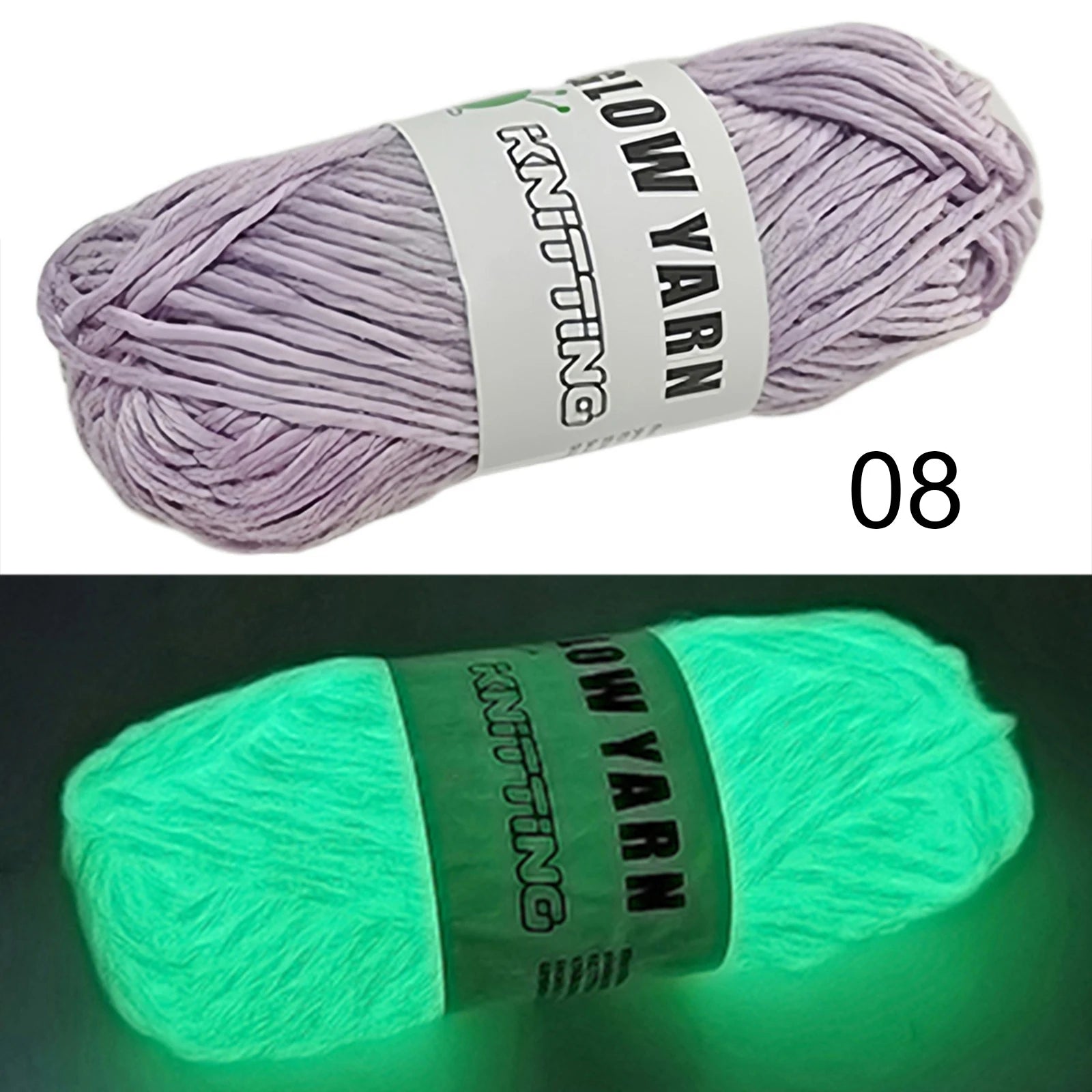 Filato luminoso in poliestere da 2 mm – Ideale per maglioni e cappelli che brillano al buio