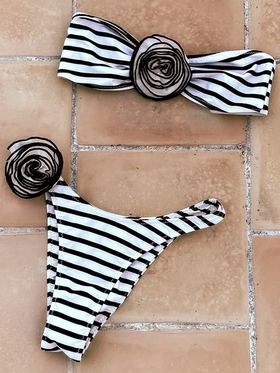 Bikini brasiliano 3D con fascia bandeau – Donna Sexy e Chic