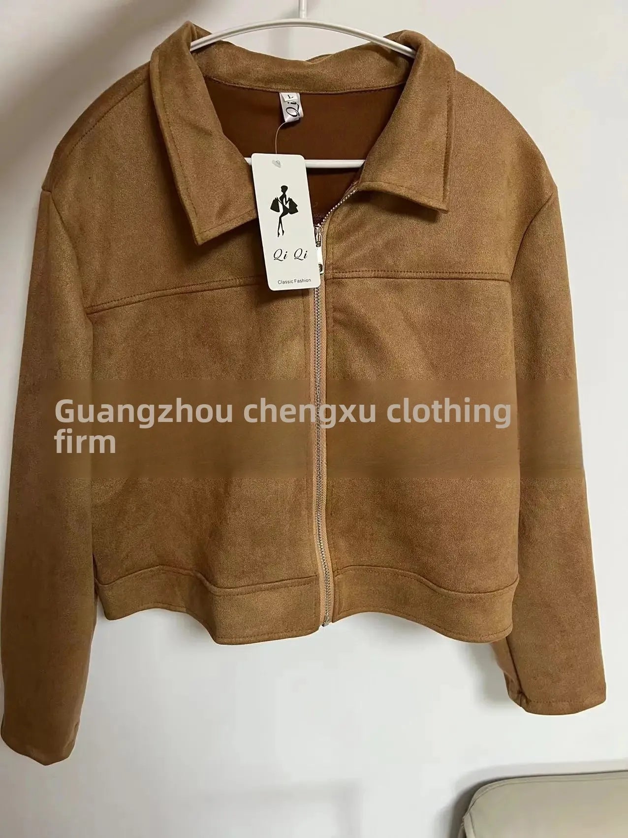 Giacca in pelle donna stile vintage – Giubbotto corto con zip, collo alla coreana, taglio slim fit, versatile e alla moda