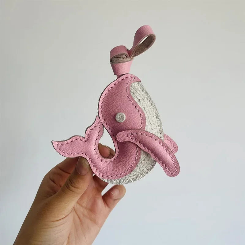 Ciondolo in Pelle a Forma di Animale – Portachiavi Artigianale per Borse e Zaini