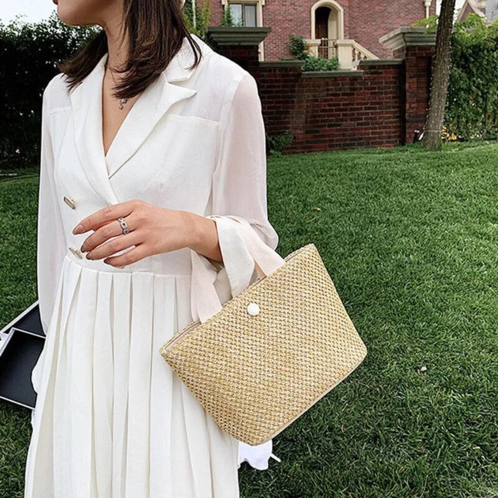 Borsa Mare in Paglia Intrecciata Donna – Grande Capacità Estiva