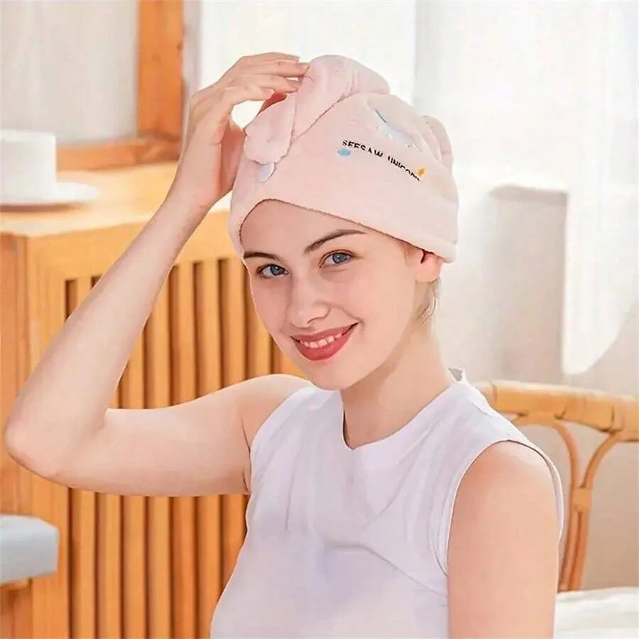 Turbante Asciugacapelli in Microfibra Assorbente – Asciugatura Rapida Capelli Donna
