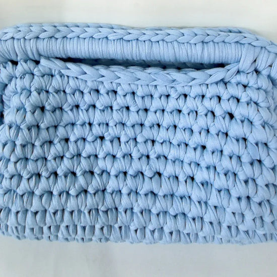 Borsa Clutch Donna Intrecciata a Spalla in Stile Crochet – Bag Elegante Fatta a Mano