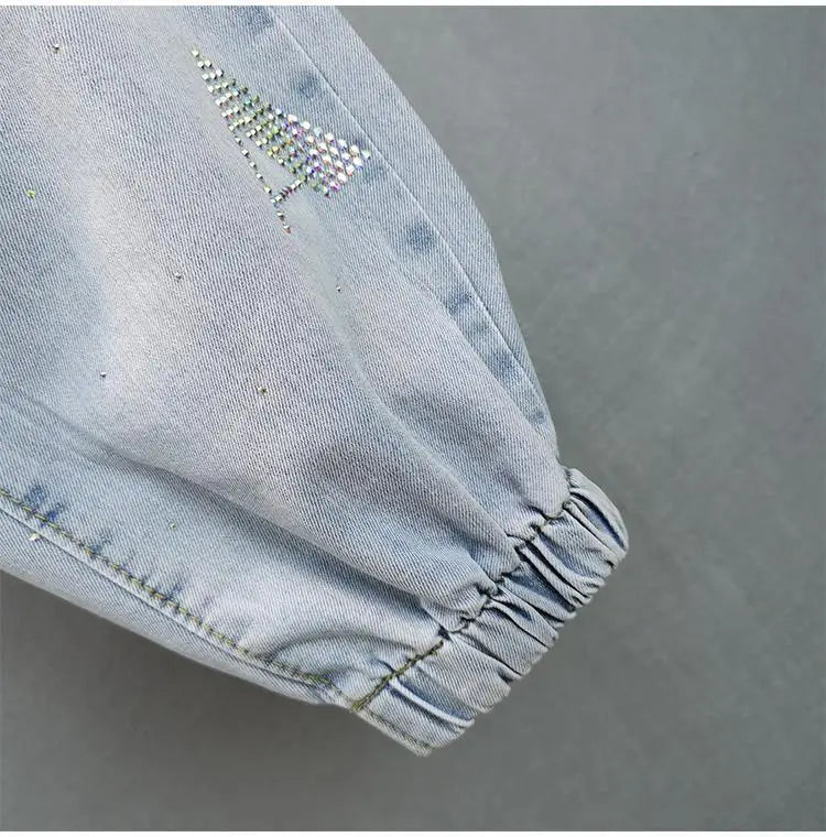 Jeans Donna Vita Alta con Gamba Larga e Vita Elasticizzata –Estate 2025