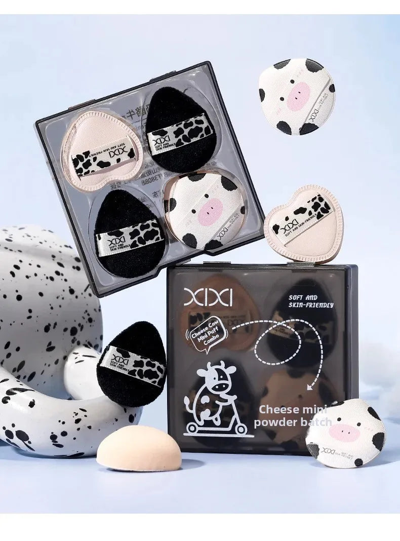 Set 5 spugnette makeup ultra morbide “cheese cow” – compatibili dry & wet