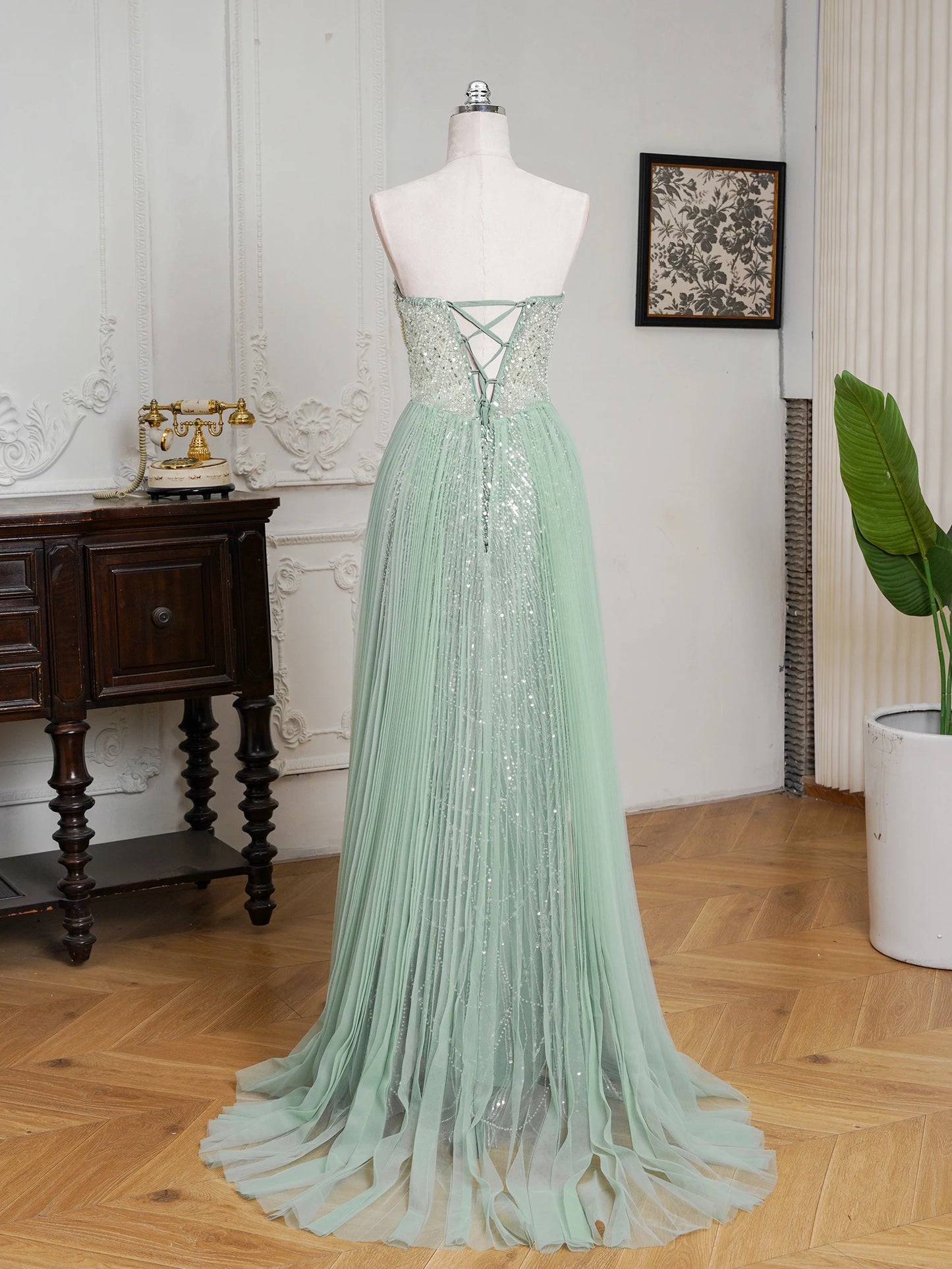 Abito Lungo Elegante con Spacco Alto – Vestito da Cerimonia e Gala