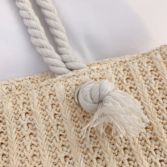 Borsa Tote Donna in Paglia Grande Capacità – Stile Boho Estivo