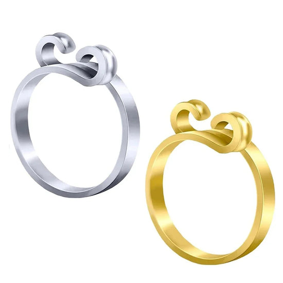 Set 2 ring guida filo regolabili per uncinetto/maglia – anello regolabile finger yarn guide / thimble per tensione costante