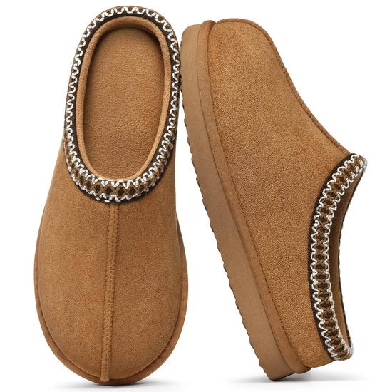 Slippers fuzzy donna 2025 in vera pelle scamosciata con memory foam – pantofole casa / outdoor antiscivolo inverno