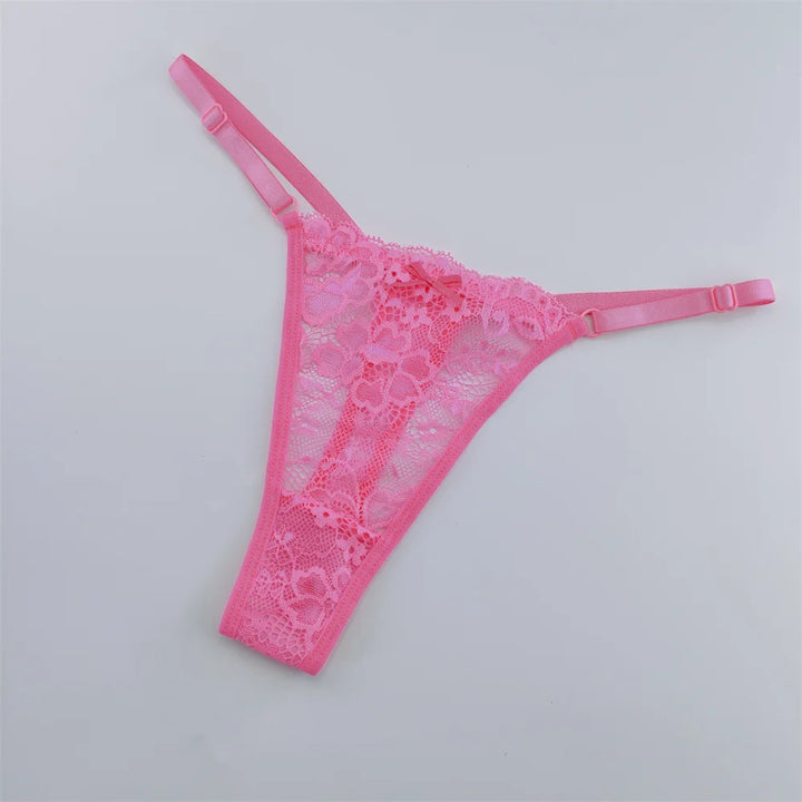 Set 3 Perizomi in Pizzo Trasparente Donna– Sexy Regolabile