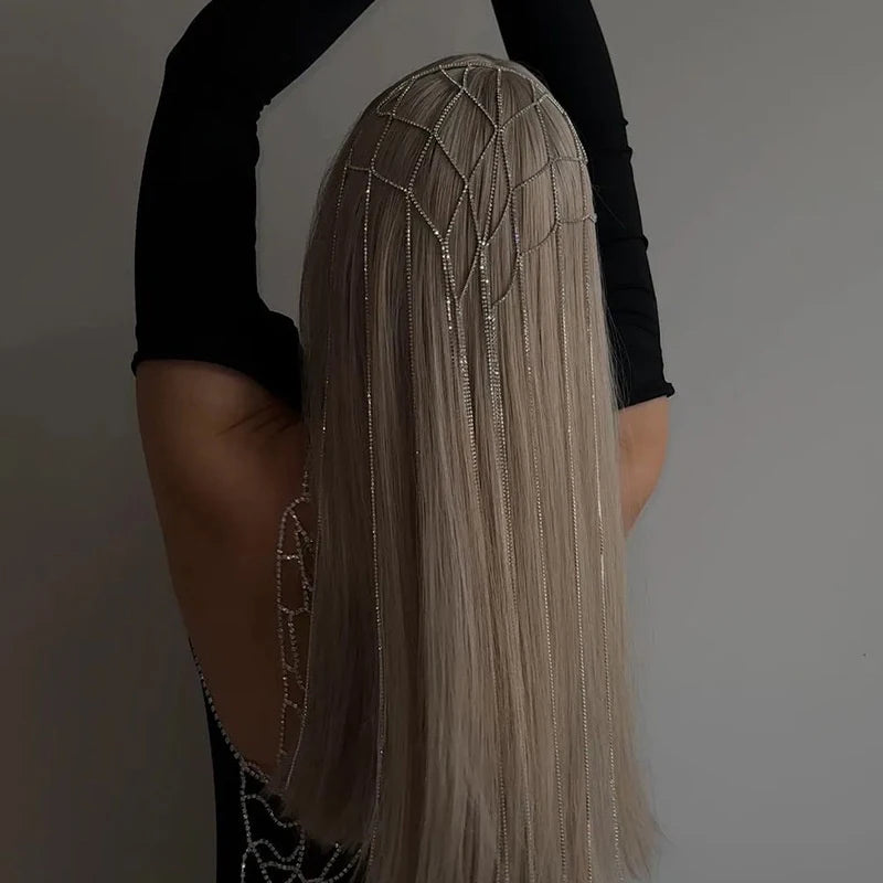 Cerchietto Donna con Strass e Frange – Oro o Argento