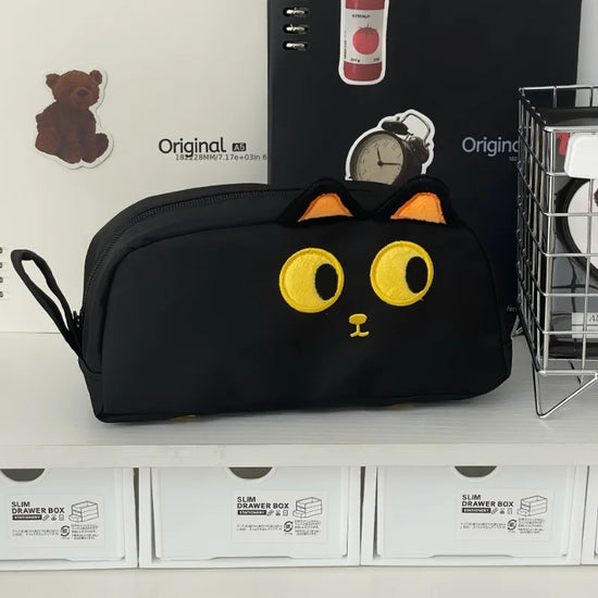 Astuccio Gatto Nero 3D – Portapenne Capiente per Scuola