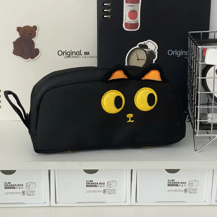 Astuccio Gatto Nero 3D – Portapenne Capiente per Scuola