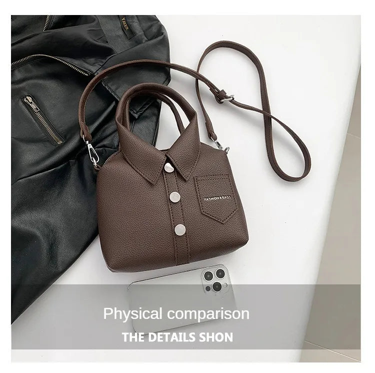 Borsa compatta quadrata in PU – shoulder / crossbody bag con zip, design elegante e di qualità per donna 2025