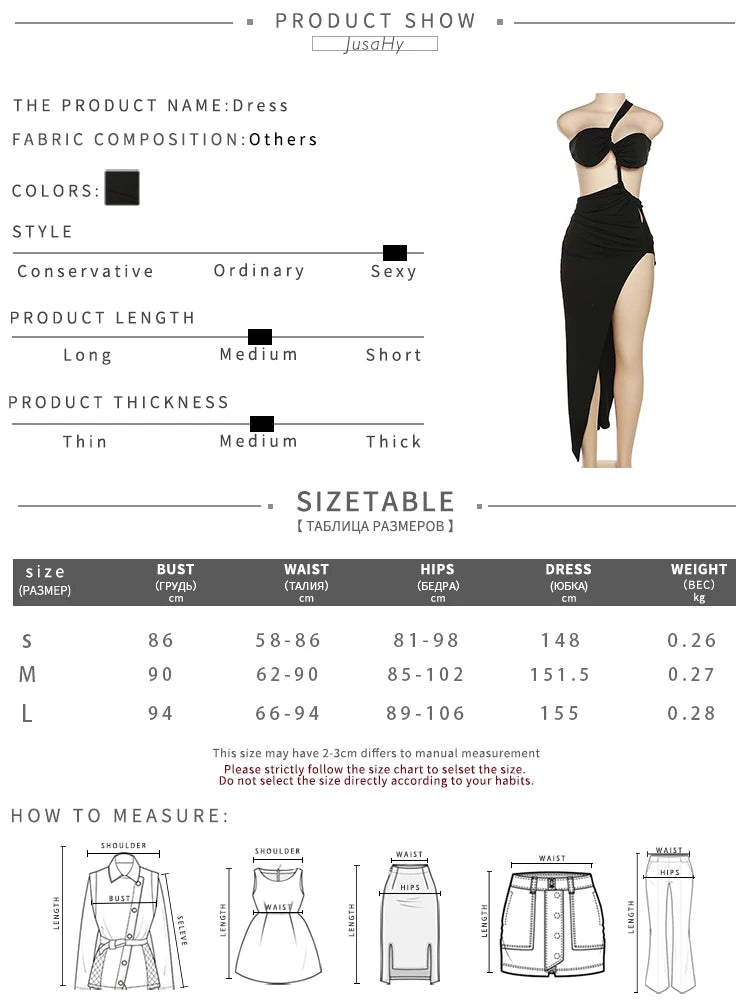 Abito Monospalla Sexy Donna Y2K – Spacco, Schiena Scoperta, Look Party 2025