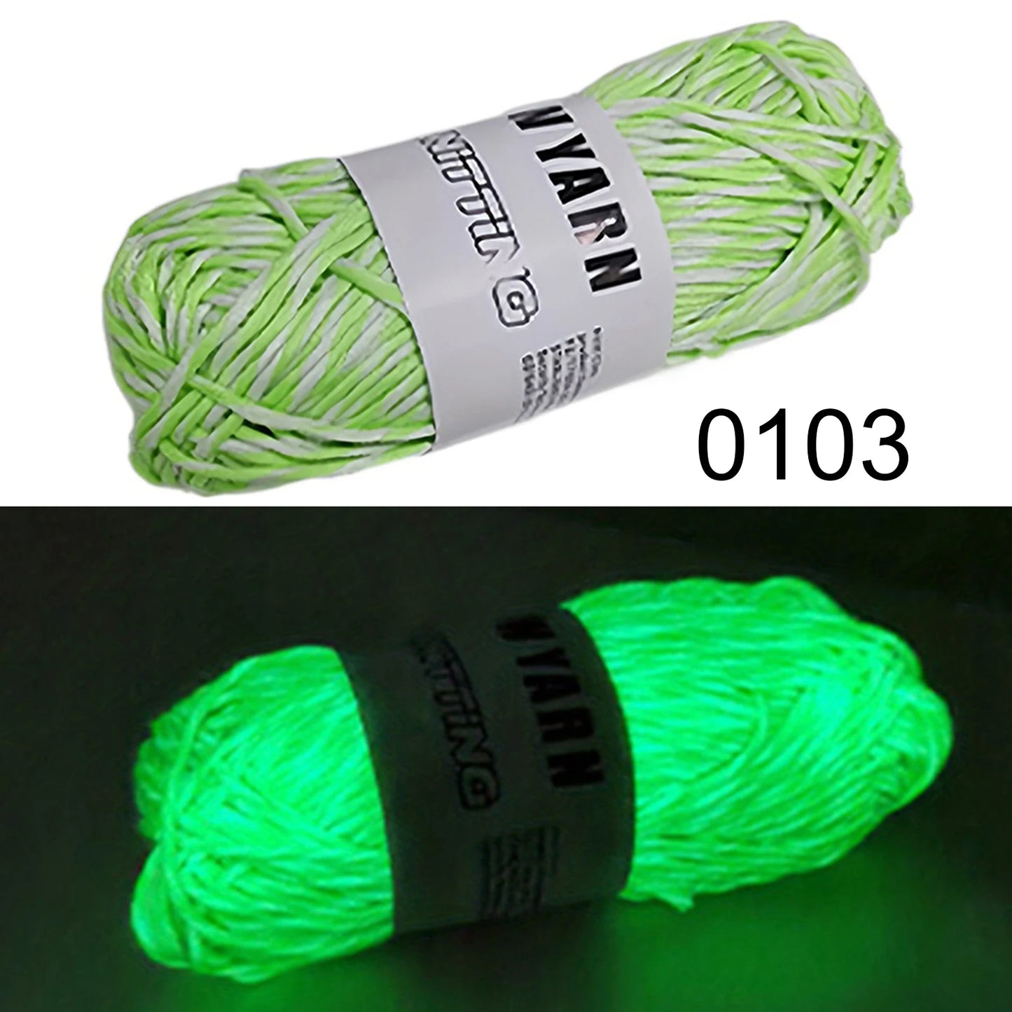 Filato luminoso in poliestere da 2 mm – Ideale per maglioni e cappelli che brillano al buio
