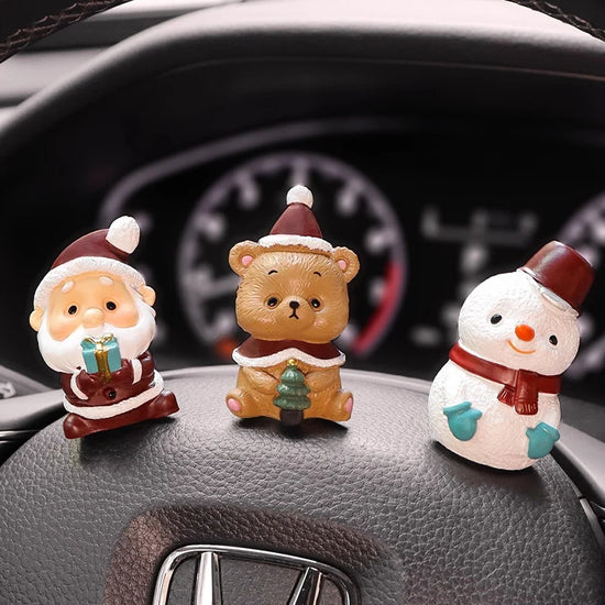 Decorazioni natalizie da scrivania 2025 ‒ set figurine Piccolo Babbo Natale + Alberello ornamentale per ufficio e casa