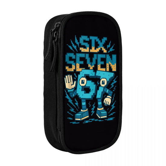 Meme 6 7 Six Seven Italian Steal A Brainrot 67 Pencil Case Canvas Pencil Box Child Vintage College School Pencil Cases Supplies