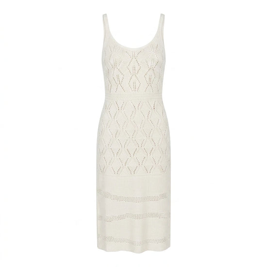 Copricostume Donna Bianco Traforato – Abito Mare Effetto Crochet