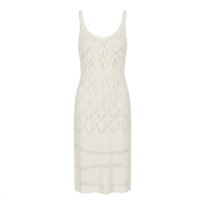 Copricostume Donna Bianco Traforato – Abito Mare Effetto Crochet