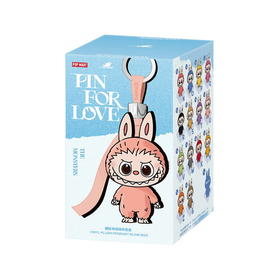 POP MART The Monster Pin for Love Series – Portachiavi in peluche vinilico, blind box (N-Z), edizione limitata, un pezzo per ordine