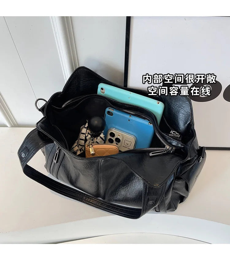 Soft Interior Compartment Shoulder Bags 2025 High Quality Contrasting Colors Bags for Women Fashion Zipper Pu Women's Handbags