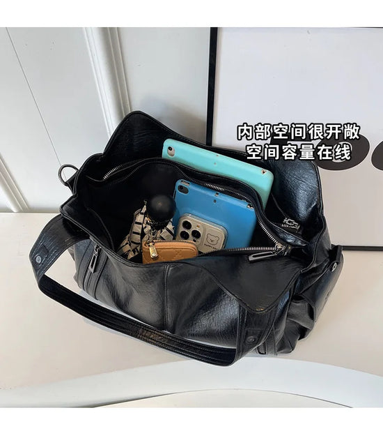 Soft Interior Compartment Shoulder Bags 2025 High Quality Contrasting Colors Bags for Women Fashion Zipper Pu Women's Handbags