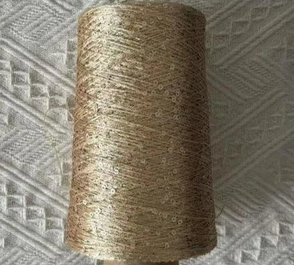 Filato Ice Silk con paillettes 500 g – Yarn mercerizzato con sequin per lavori a uncinetto, maglieria decorativa e top scintillanti