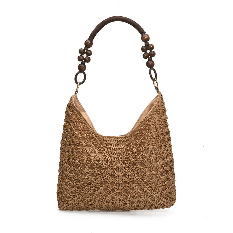 Borsa Tote Donna in Paglia Intrecciata – Shopper Estiva Capiente