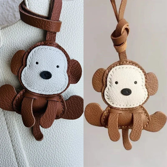 Ciondolo in Pelle a Forma di Animale – Portachiavi Artigianale per Borse e Zaini