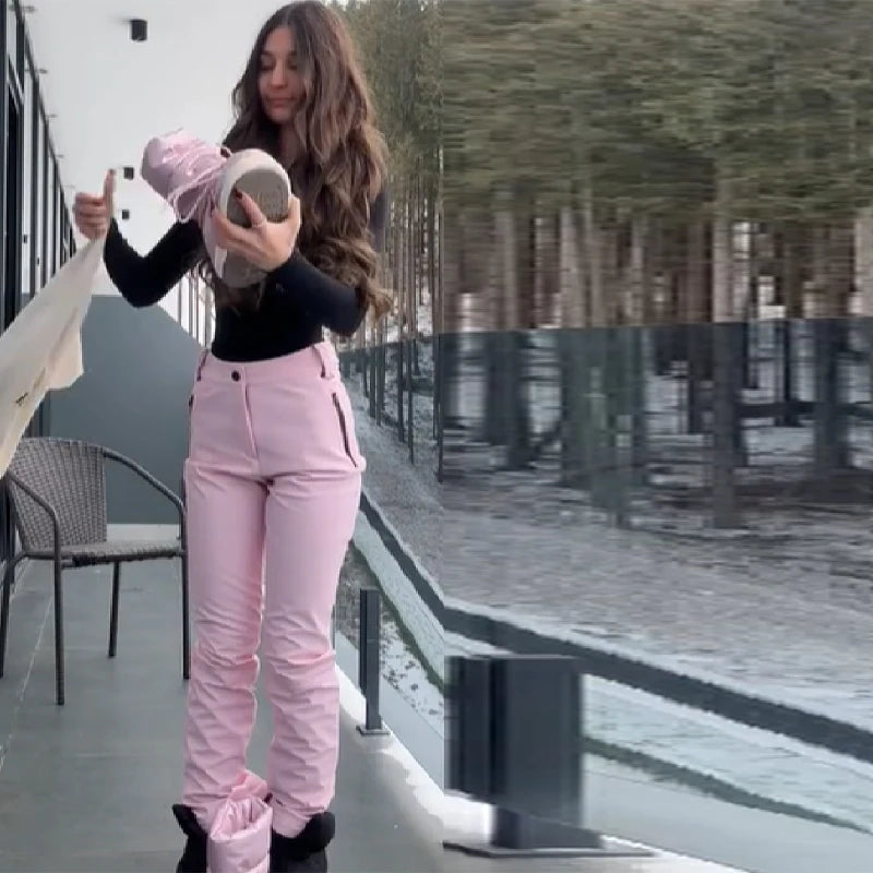 Completo da neve donna rosa: giacca, pantaloni o set