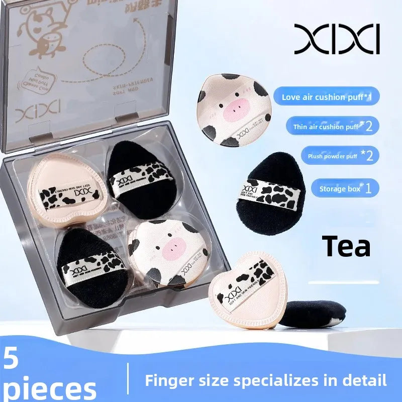 Set 5 spugnette makeup ultra morbide “cheese cow” – compatibili dry & wet