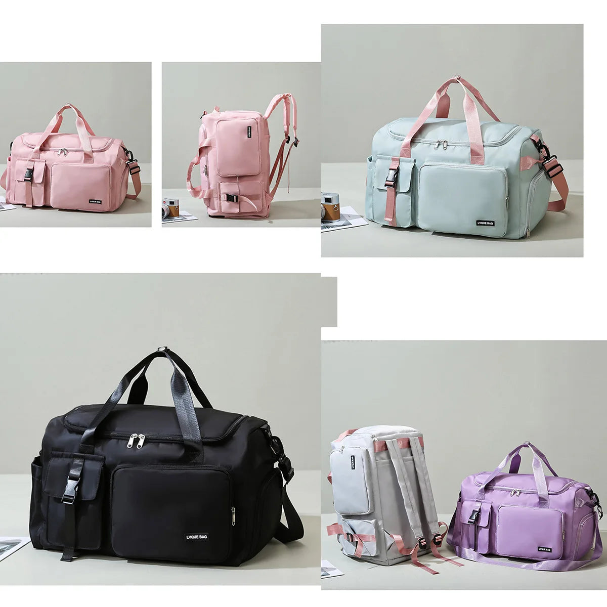 Borsa sportiva donna 2025 – duffel con doppio comparto asciutto/bagnato ideale per palestra, nuoto e viaggi