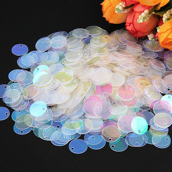 Paillettes Flat Rotonde 10–25 mm con Foro – 10 g , Costumi, Scialli, Danza, Scrapbooking e Decorazioni