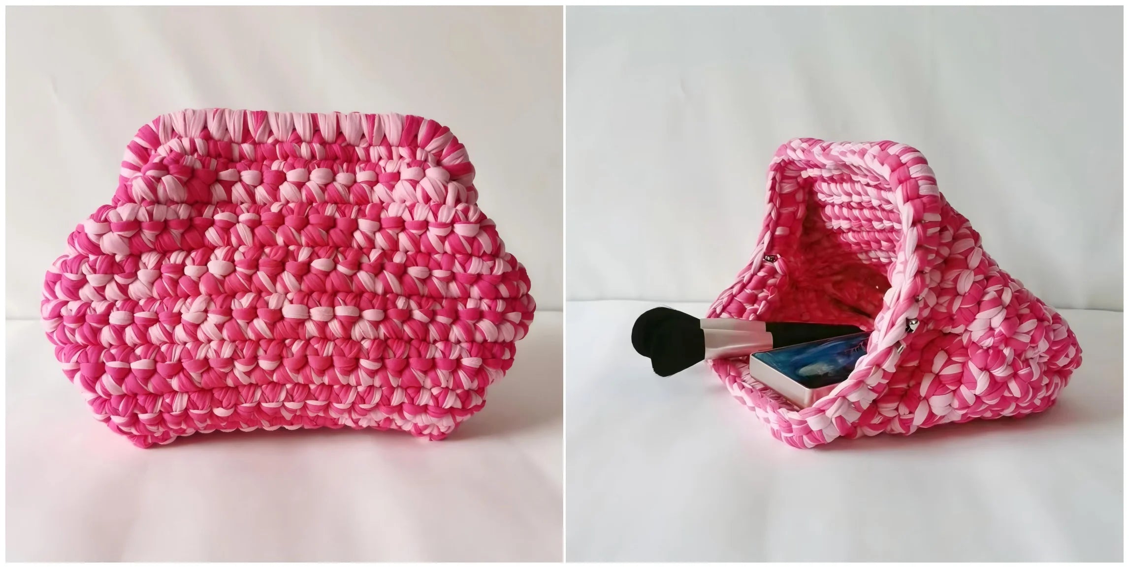 Clutch “Cloud Bag” in Crochet Fatta a Mano – Borsa Donna Soffice e Originale con Stile a Nuvola