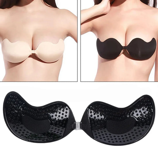 Reggiseno invisibile in silicone auto-adesivo push-up – bra senza spalline per abiti scollati e schiena nuda 2025