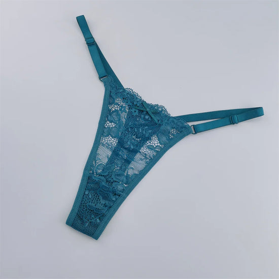 Set 3 Perizomi in Pizzo Trasparente Donna– Sexy Regolabile
