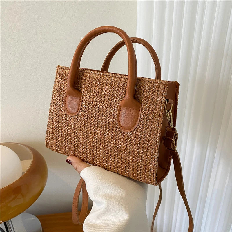 Borsa Tracolla Donna in Paglia Intrecciata – Stile Casual