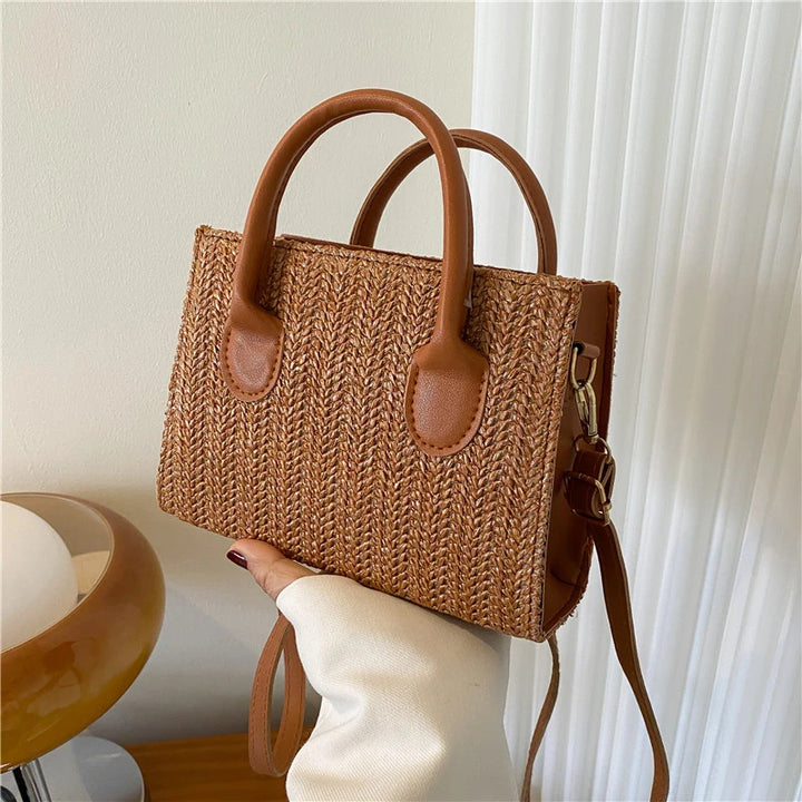 Borsa Tracolla Donna in Paglia Intrecciata – Stile Casual