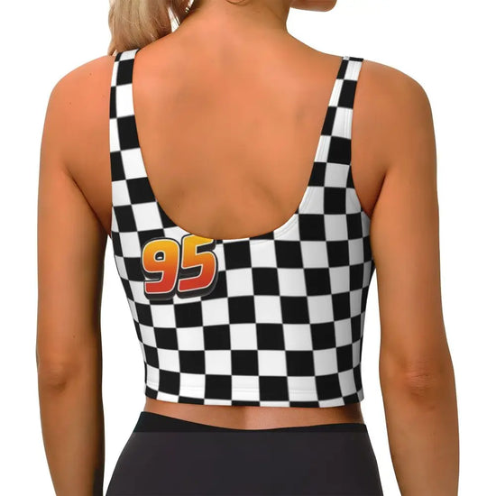 Maglia cars SaettaMcQueen Donna | Cartoon Fitness Crop Top Cars