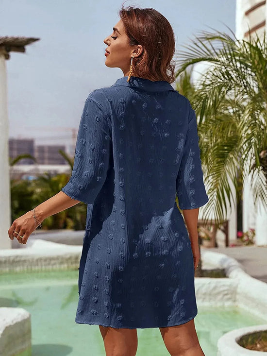 Abito Donna Effetto Pizzo Jacquard – Copricostume