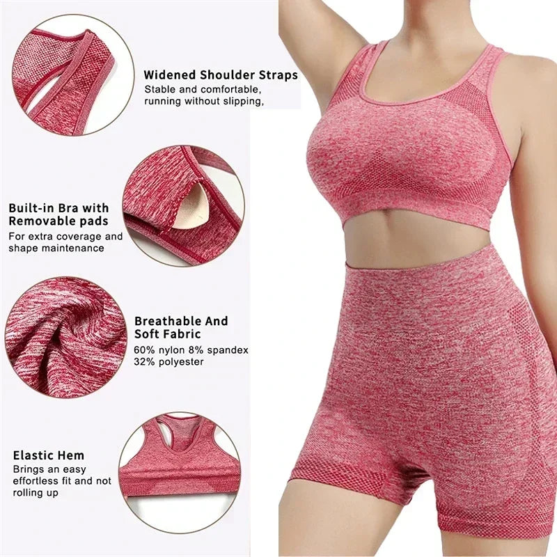 Set yoga seamless donna 2025 – top e shorts coordinati in tessuto tecnico ad alta performance