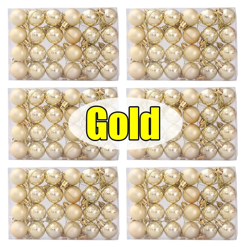 Set da 24-144 palline natalizie da 3 cm – Decorazioni natalizie infrangibili per alberi di Natale e feste