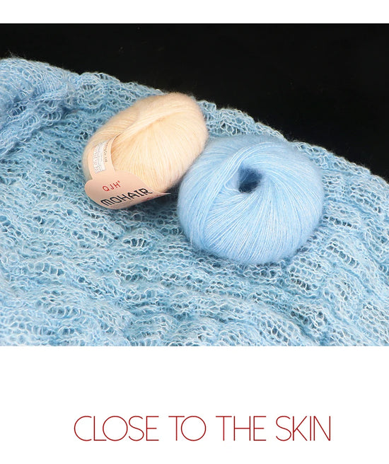 Set 6 gomitoli filato mohair morbido – lana angora effetto fluffy per maglioni, sciarpe, shawl fai-da-te