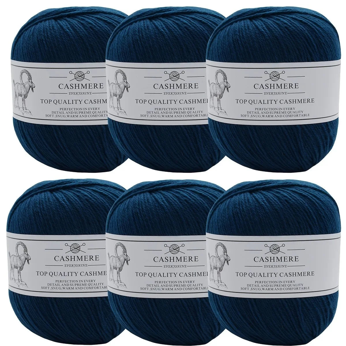 Set 6 gomitoli filo cashmere donna – Lana alta qualità per maglioni, sciarpe, cappelli e progetti fai-da-te