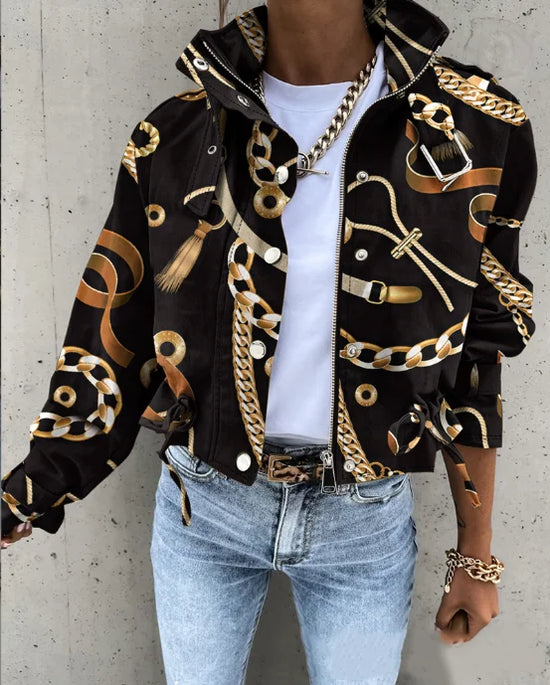 Giacca donna slim girocollo con tasche e bottoni – elegante e casual per autunno/inverno 2025