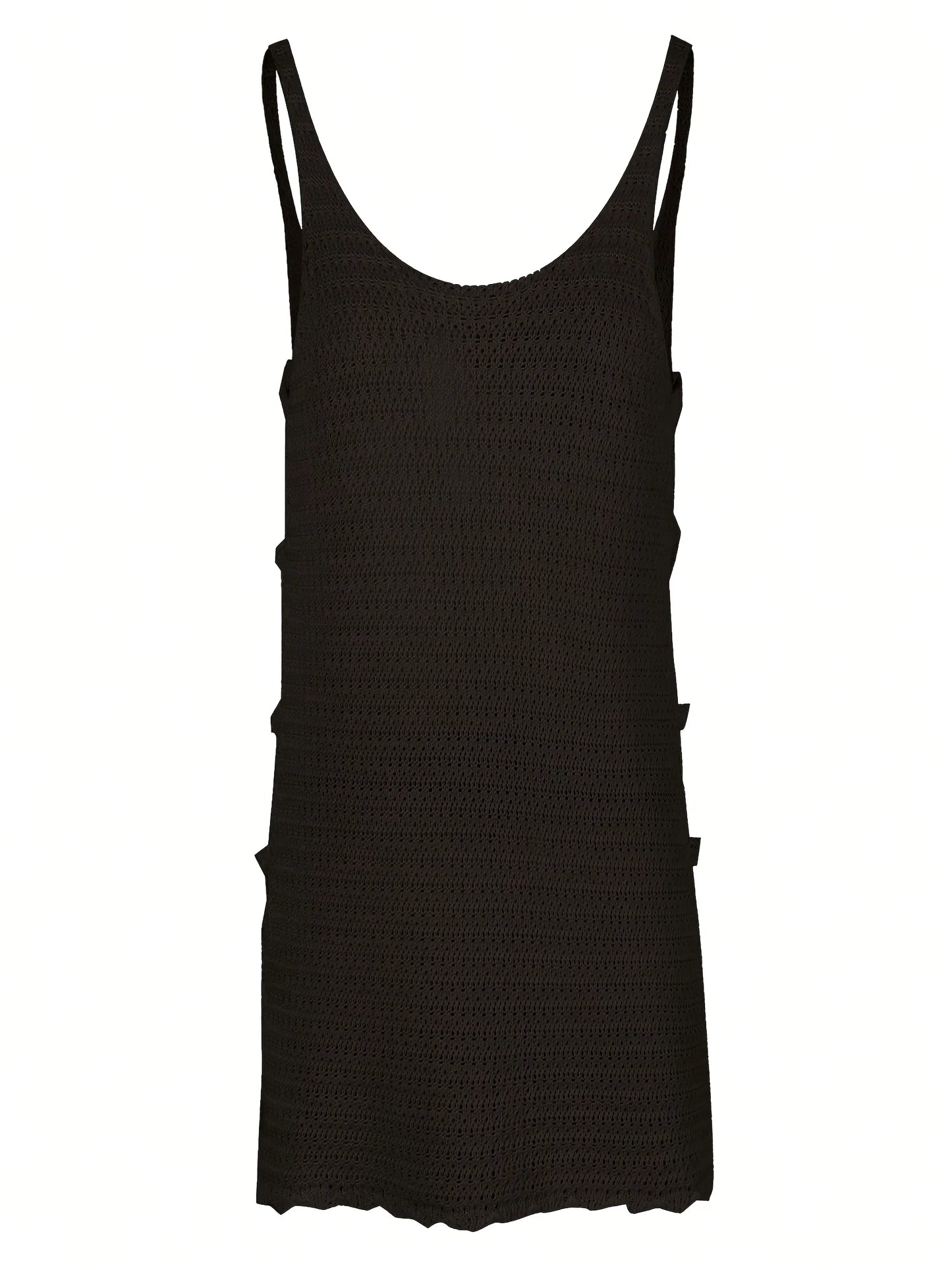 Vestito Donna Mare Estivo Scollo U con Tagli Laterali – Corto e Sexy a Righe Estate 2025
