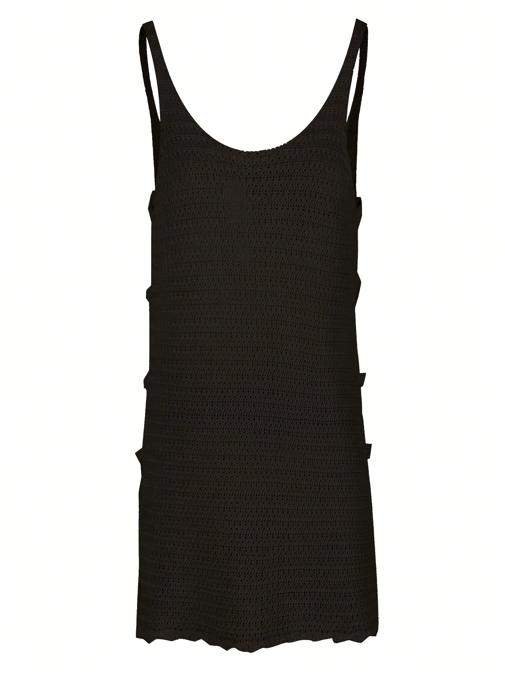 Vestito Donna Mare Estivo Scollo U con Tagli Laterali – Corto e Sexy a Righe Estate 2025