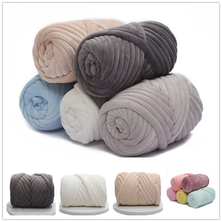 Filato marshmallow super chunky velluto 1 kg – “super velvet” grosso per coperte gigantissime, progetti fai-da-te morbidi