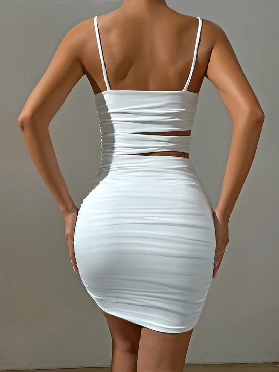 Mini Abito Bodycon da Donna – Spaghetti Strap, Backless, Estivo 2025